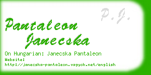 pantaleon janecska business card